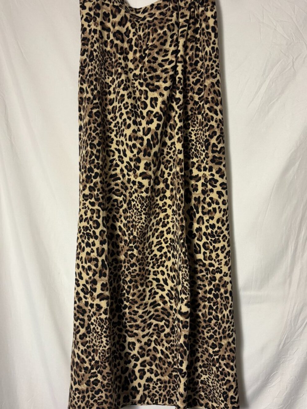 SHEIN Leopard Print Satin Maxi Skirt Size Small